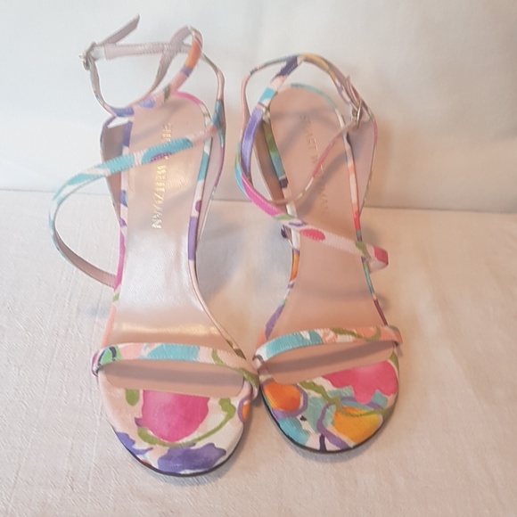 Stuart Weitzman Brand New Multi Colored Heels 9.5 - Picture 7 of 8